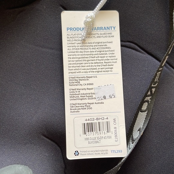 O’NEILL Wetsuit. Women. Size 4. Firewall. Deluxe. Blue/Black. - Picture 6 of 12